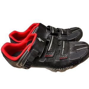 Specialized Comp Cycling Shoes Mens 11 Black Red MTB Road Bike